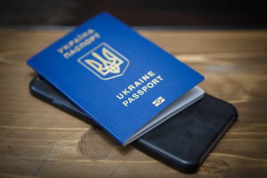 Yeni modern biyometrik Ukraynalı pasaport vize Avrupa'ya seyahat etmek Ukrayna vatandaşı için.