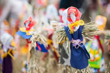 Moskova-12 Mart, 2016:Shrovetide pagan Festivali kutlama. Rus Maslennica bahar tatil karnaval arka plan