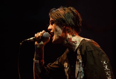 Moskova - 30 Mart, 2017: rapçi Lil dikizlemek konser gece kulübü.