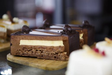 Lezzetli taze tatlı pasta cafe