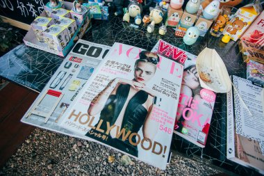 Moskova - 22 Ağustos, 2015: Tasarım Pazar Le piknik adlı popüler hipster olay Dewars Powerhouse gerçekleşti ve genç tasarımcı ve sanatçıların toplandı