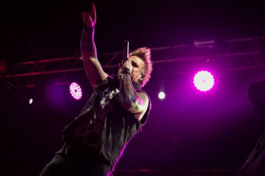 Moskova - 28 Haziran, 2015: Papa Roach ve onların solisti Jacoby Shaddix gerçekleştirme Ray sadece Arena Rusya'da yaşamak