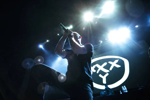 Moscú Agosto 2015 Oxxxymiron Johhny Rudeboy Aka Ohra Calentamiento Concierto — Foto de Stock