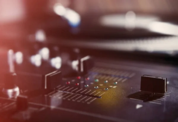 Pro Mixer Som Para Arranhar Discos Hip Hop Misturar Música — Fotografia de Stock