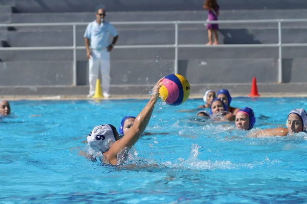 Athènes Octobre 2012 Championnat Water Polo Féminin Les Femmes Jouent — Photo