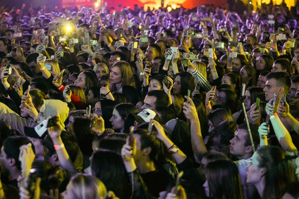 Moscow Novembro 2016 Pista Dança Lotada Boate Boate Completo Durante — Fotografia de Stock