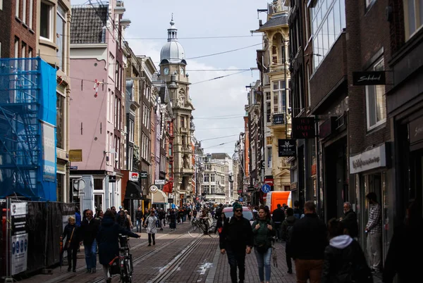 City Street Amsterdam Netherlands — Stock fotografie