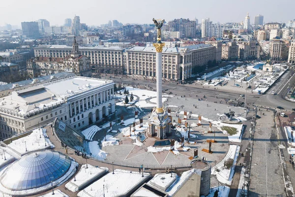 Kiev Ucrania Marzo 2018 Plaza Maidan Nezalezhnosti Kiev —  Fotos de Stock