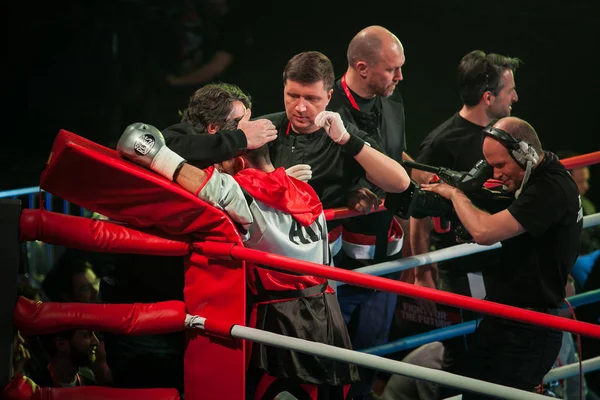 Μόσχα Μαρτίου 2016 Επαγγελματική Πυγμαχία Εμφάνιση Αγώνα Για Μέλλον Jheritz — Φωτογραφία Αρχείου