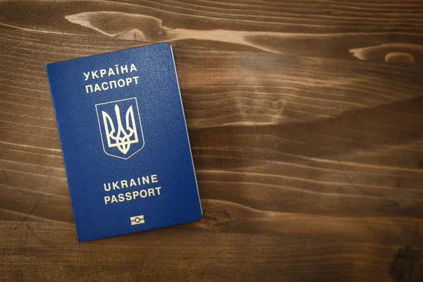 Neuer Moderner Biometrischer Ukrainischer Reisepass Für Bürger Der Ukraine Die — Stockfoto