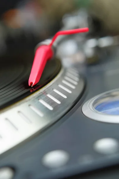 Giradiscos Vintage Para Reproducir Música Disco Audio Vinilo Dispositivo Mesa — Foto de Stock