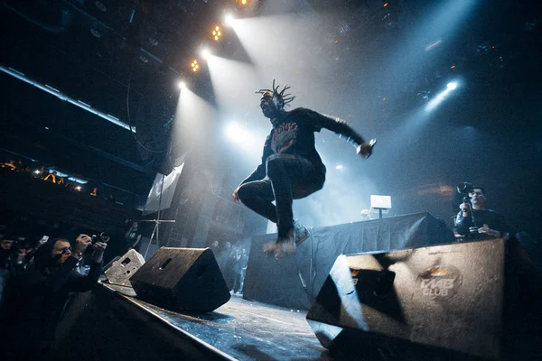 Moscow Dezembro Travis Scott Apresentando Glavclub Moscou Dezembro 2014 — Fotografia de Stock