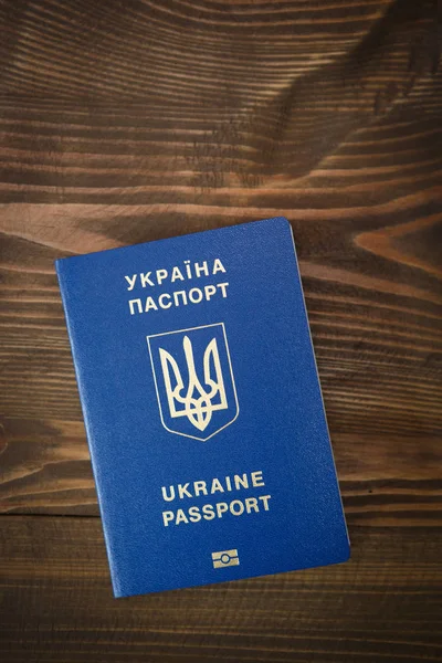 Nieuwe Moderne Biometrisch Oekraïense Paspoort Voor Burger Van Oekraïne Reizen — Stockfoto