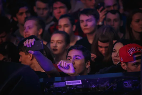 Moskva Listopadu 2016 Přecpané Dancepodlažní Nočním Klubu Hudební Fanoušci Shromáždili — Stock fotografie