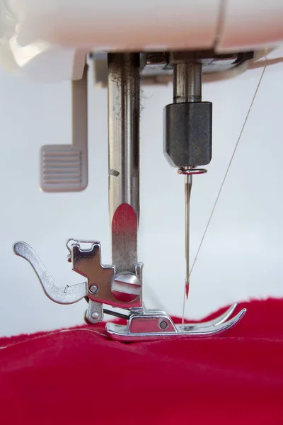 Closeup Details Tailors Work Sewing Machine — Stock Photo, Image