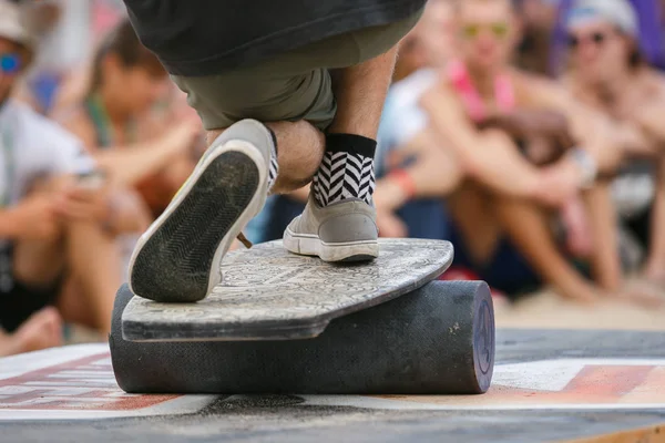 Odessa Ucrania Agosto 2017 Concurso Equilibrio Playa Festival Juvenil Verano — Foto de Stock