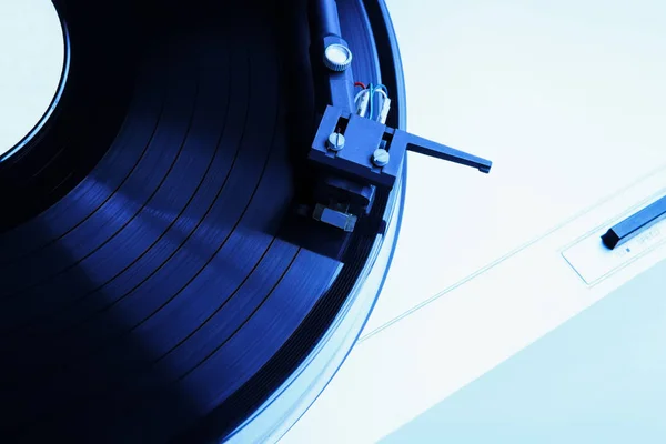 Turntable Player Musical Vinyl Record Retro Theme — Stock Photo, Image