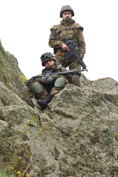 Military Assistance Army Teamwork Armed Soldiers Camouflage Ukrainian Army Combat — Stock Photo, Image