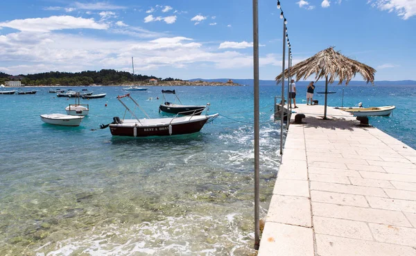 Makarska Croacia Junio 2017 Alquiler Barcos Motor Drfiting Mar Adriático — Foto de Stock