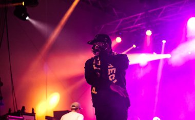 Moskova, Rusya - 5 Eylül, 2015: Clifford Wu-Tang Clan Street yangın Festivali canlı performans üzerinden Method Man bilinen Smith