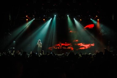 Moskova - 30 Mart, 2017: rapçi Lil dikizlemek konser gece kulübü.