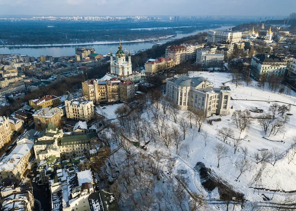 Kiev Oekraïne Februari 2018 Luchtfoto Drone Foto Voor Winter Kiev — Stockfoto