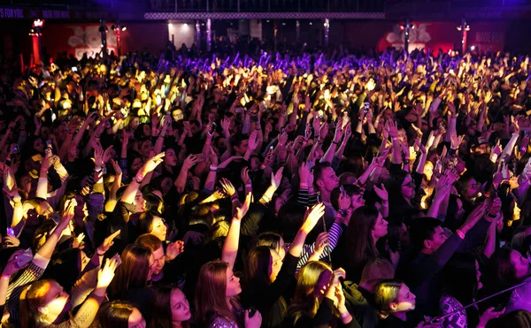 Moscow Novembro 2016 Pista Dança Lotada Boate Boate Completo Durante — Fotografia de Stock