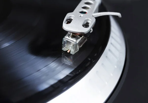 Professional Sound Equipment Disc Jockey Turntable Vinyl Record Players Two — Stock Photo, Image
