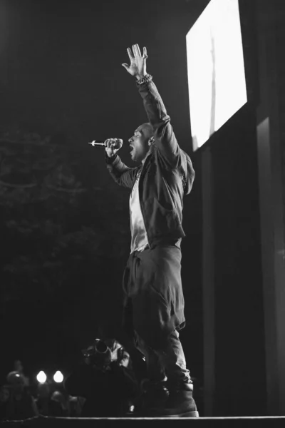 Moskova Rusya Eylül 2015 Ligalize Method Man Konser Street Yangın — Stok fotoğraf