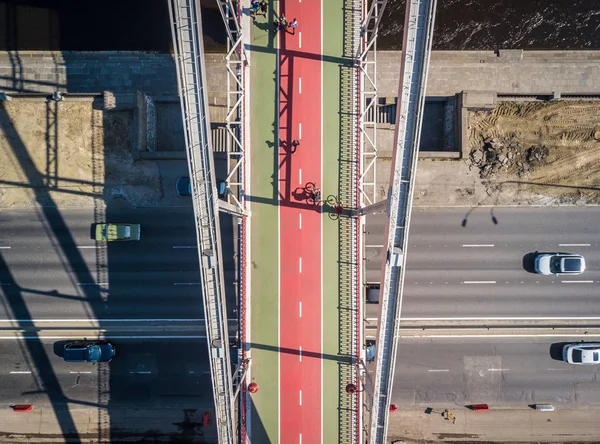 Kiev Ukrajna Április 2018 Légi Drone Fénykép Felső Shot Vezet — Stock Fotó