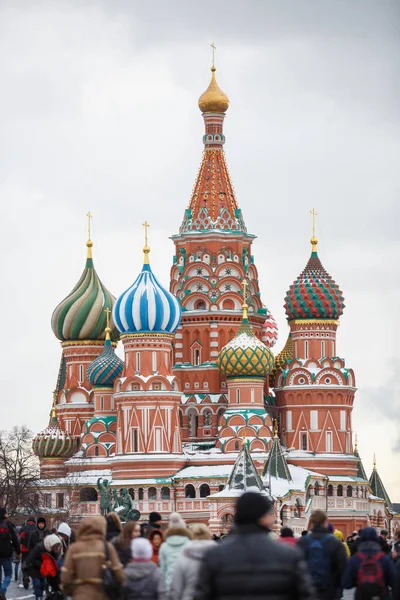 Moscú Rusia Enero 2017 Monumento Plaza Roja Iglesia San Basilio — Foto de Stock