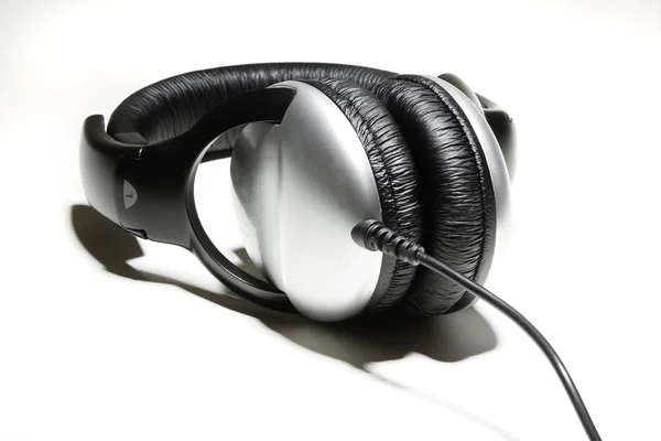 Closed Bass Stereo Headset White Surface — Stock Photo, Image