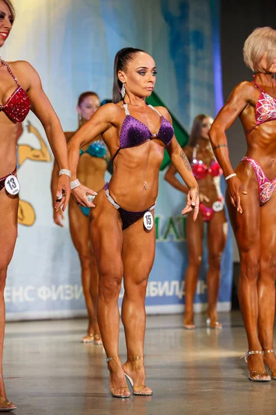 Mariupol Ukraine Sepmtember 2017 Fitness Bikini Contest Ufbb Bland Atletiska — Stockfoto