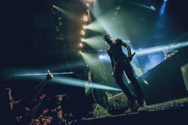 Moskwa Grudnia Travis Scott Występując Glavclub Moskwie Grudnia 2014 — Zdjęcie stockowe