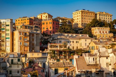 İtalya, Genova - 12 Ekim, 2018: güzel eski şehir Cenova. Popüler turistik alan Liguria.