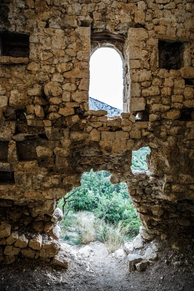 Resti Dell Antica Fortificazione Croata Kastel Nelle Montagne Biokovo Vecchia — Foto Stock