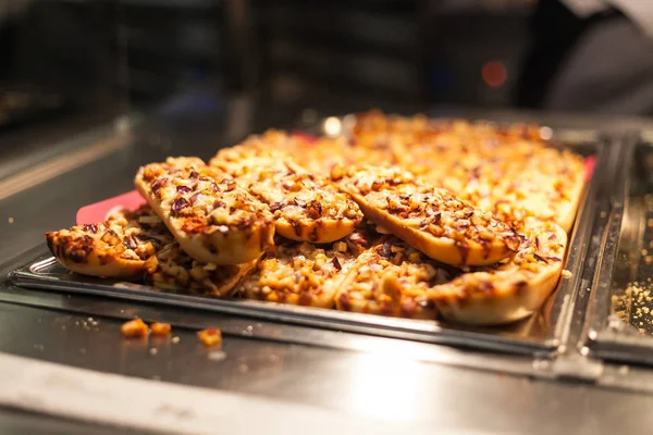 Essen Sie Leckere Frisch Gebackene Müslikekse Café — Stockfoto