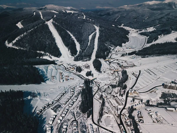 Красиві Drone Антена Фото Зиму Парк Холодну Пору Року Сніжний — стокове фото