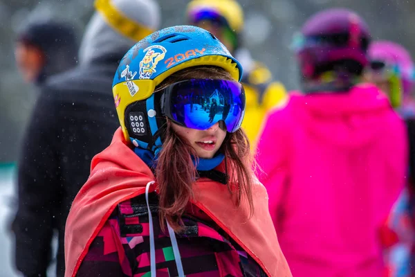 Yaremche Ukraine Março 2018 Games Snow Bukovel Snow Park Extrema — Fotografia de Stock