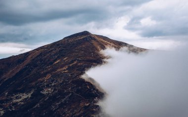 Sonbahar sezonu güzel Karpat Dağları. Europe.Instagram vintage film filtre aktif Turizm için seyahat hedef
