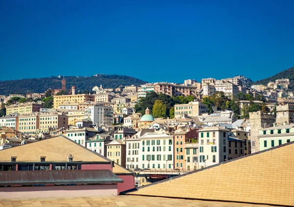 Italien Genova Oktober 2018 Vackra Gamla Staden Genua Färgglada Hus — Stockfoto