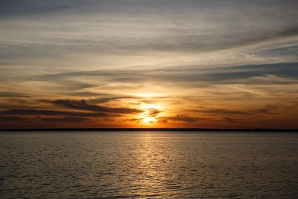 Splendido Tramonto Sul Mare Destinazione Viaggio Esotico Sulla Riva Dell — Foto Stock