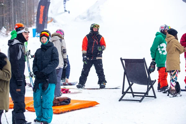 Yaremche Ukraine März 2018 Games Snow Bukovel Snow Park Extremer — Stockfoto