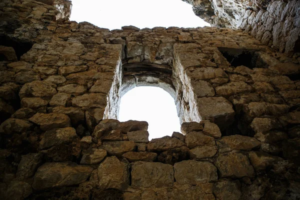 Resterna Gamla Kroatiska Fortifikation Kastel Biokovo Mountains Gamla Medeltids Fästningen — Stockfoto