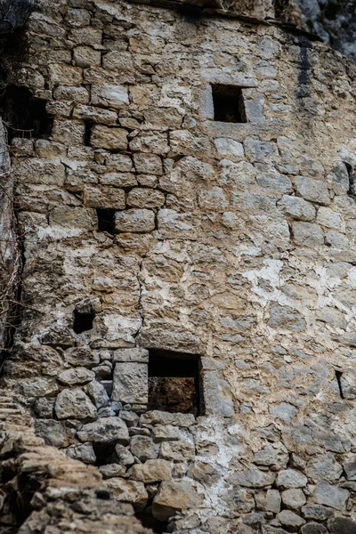 Resterna Gamla Kroatiska Fortifikation Kastel Biokovo Mountains Gamla Medeltids Fästningen — Stockfoto