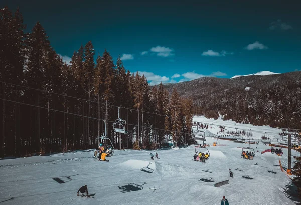 Bukovel Ukraine März 2018 Schöne Natur Kalten Wintertagen Bukovel Skipark — Stockfoto