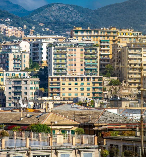 Italia Genova Ottobre 2018 Bellissima Città Vecchia Genova Case Colorate — Foto Stock