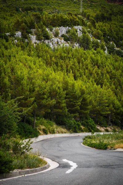 Parco Nazionale Mountain Biokovo Croazia Strada Statale Montagna Che Porta — Foto Stock