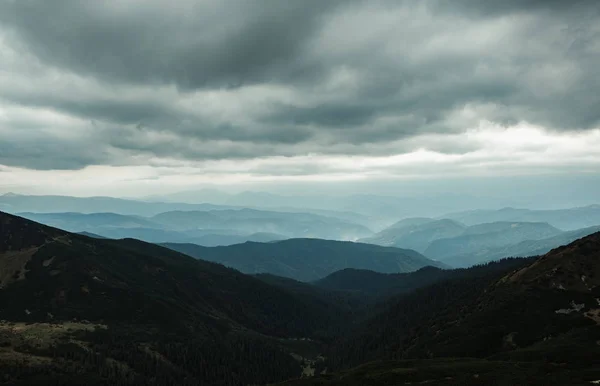 Bellissimo Paesaggio Montano Autunno Filtro Film Vintage Instagram — Foto Stock