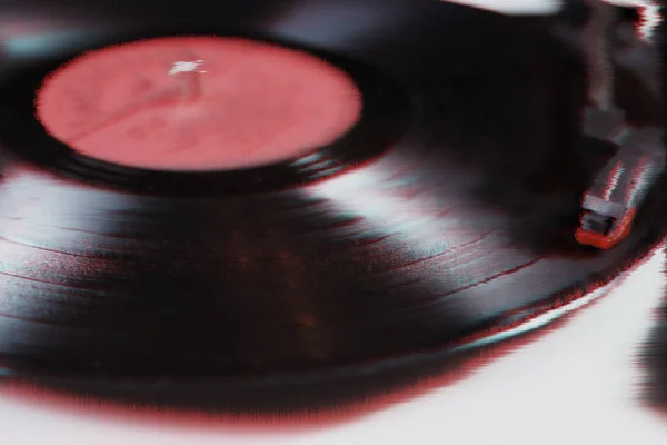 Old Hifi Vinyl Records Player Device Turn Table Plays Analog — Stock Photo, Image